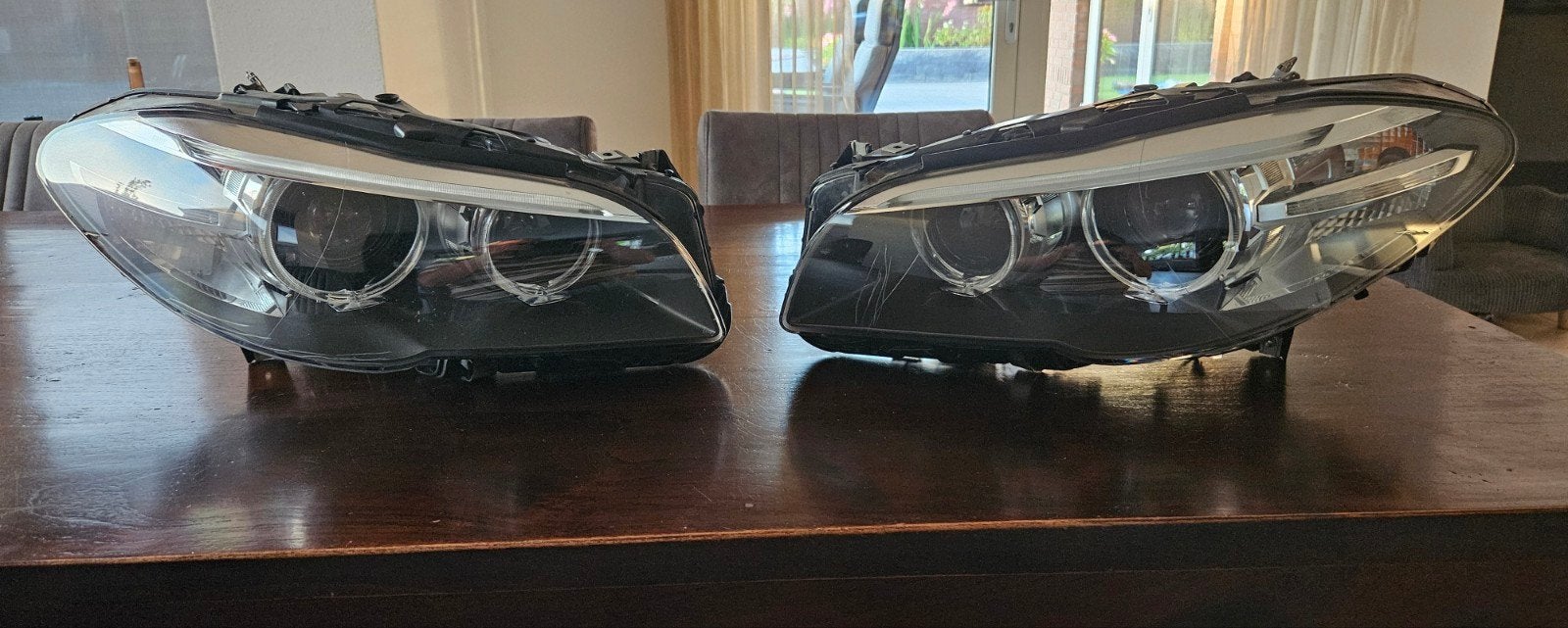 Set Xenon koplampen Led Angel Eyes geschikt voor BMW F10/F11, Ophalen of Verzenden, Gebruikt, BMW