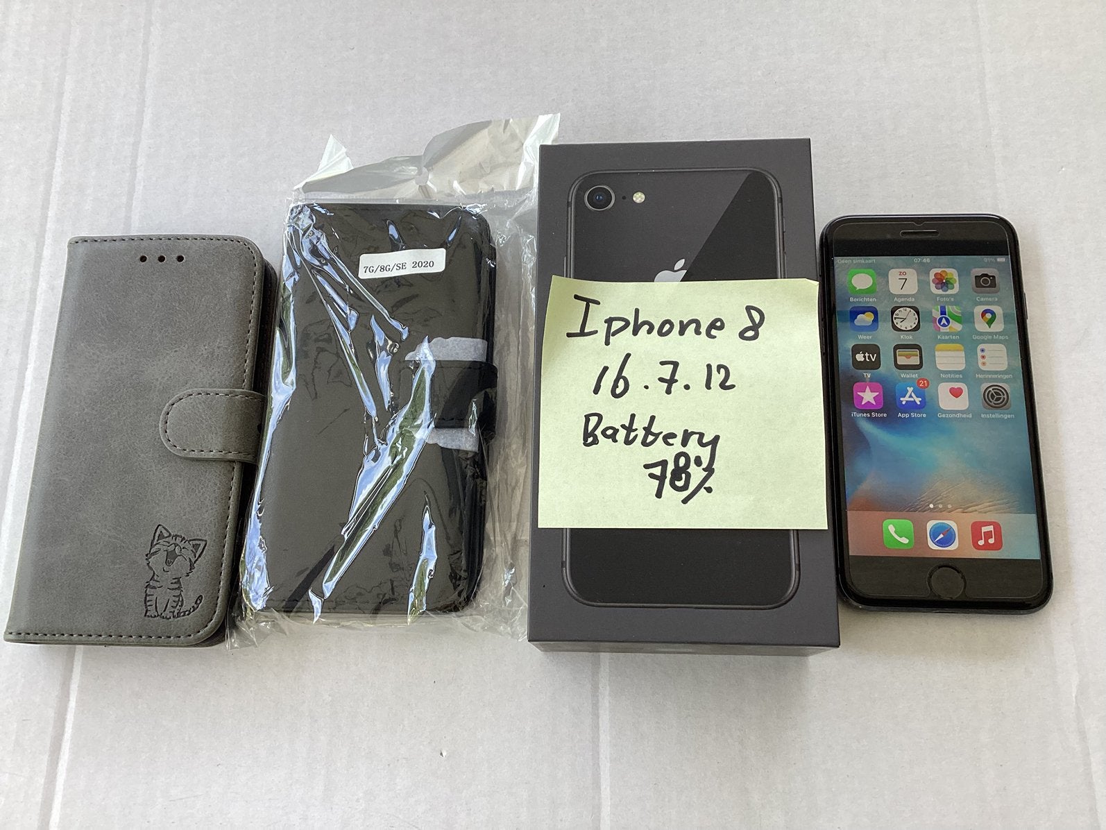 Iphone 8 zwart 64GB, Telecommunicatie, Zwart, 78 %, Ophalen of Verzenden, Zo goed als nieuw