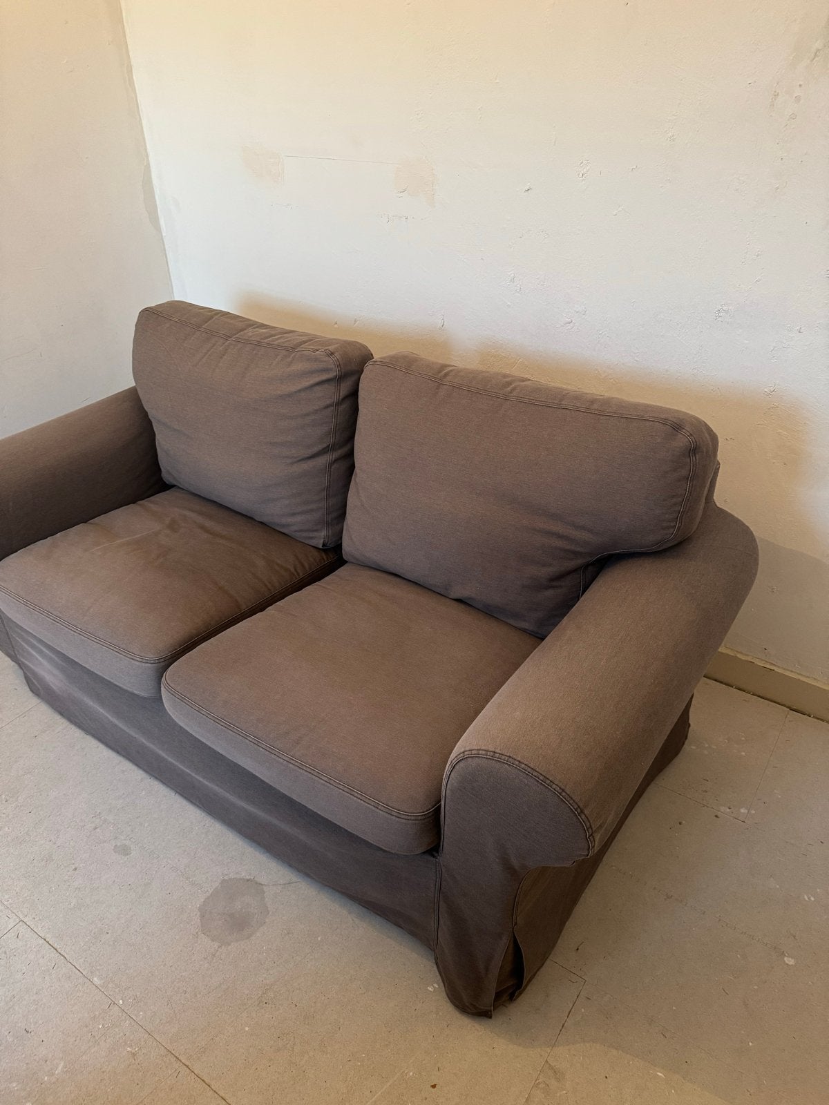 IKEA EKTORP tweepersoonsbank - Bruin, Ophalen, Gebruikt, 150 tot 200 cm, Tweepersoons