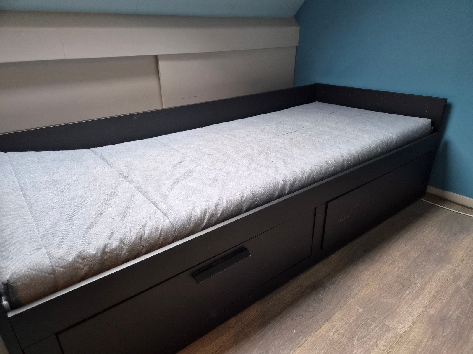 ikea logeerbed, Ophalen of Verzenden, Gebruikt, Eenpersoons, 90 cm