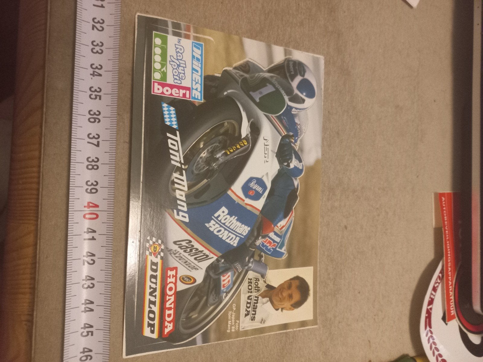 Toni Mang Rothmans Honda Motorfiets sticker, Ophalen of Verzenden, Zo goed als nieuw