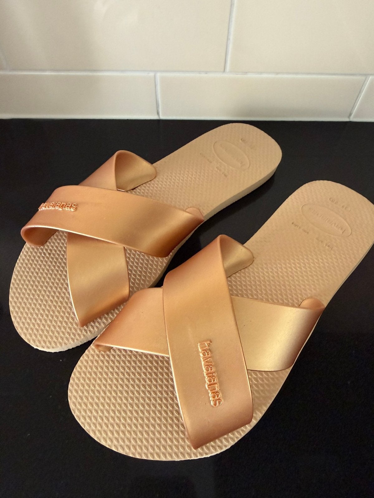 Havaianas Aqua Metallic slippers beige goud, Slippers, Overige kleuren, Nieuw, Ophalen of Verzenden