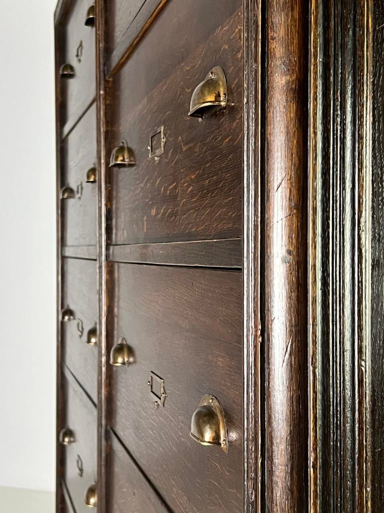 Apothekerskast ladekast eiken antiek, Huis en Inrichting, Kasten | Ladekasten, Ophalen, 5 laden of meer, Eikenhout, Zo goed als nieuw