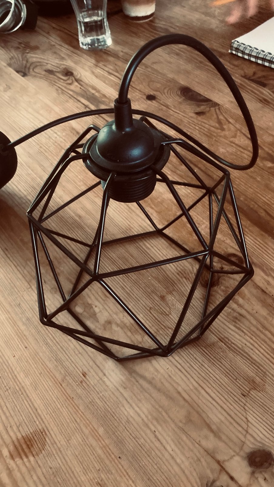Ikea brunsta hanglamp, 20 cm, Zwart, Zo goed als nieuw, 20 cm