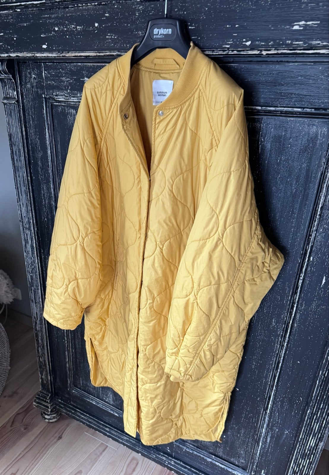 Summum Woman Lange Gewatteerde Zomerjas Geel Oversized M, Ophalen of Verzenden