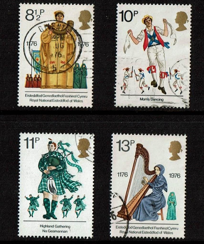 Engeland michel 715-718 gestempeld, Verzenden, Gestempeld