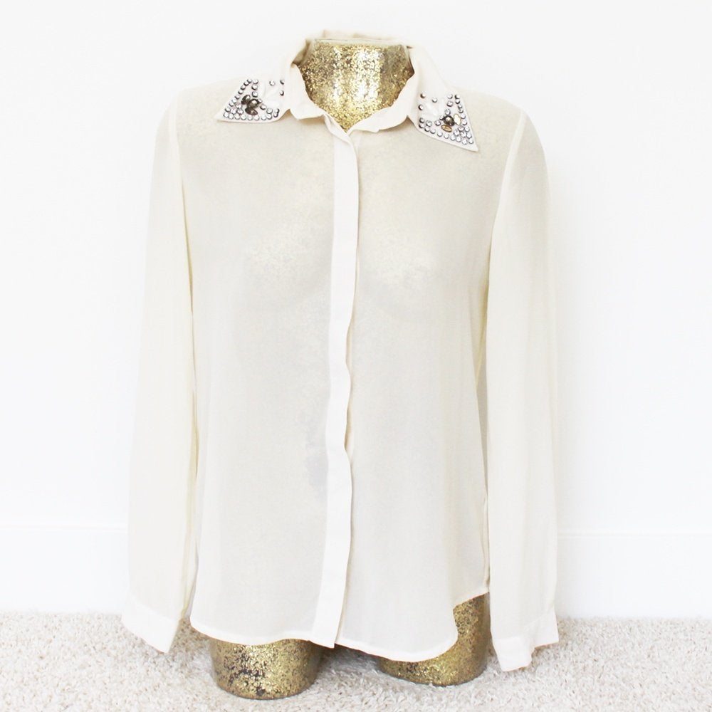 Prachtige Solange Blouse (L) - 22 € 35,-, Beige, Maat 42/44 (L), Nieuw, Ophalen of Verzenden