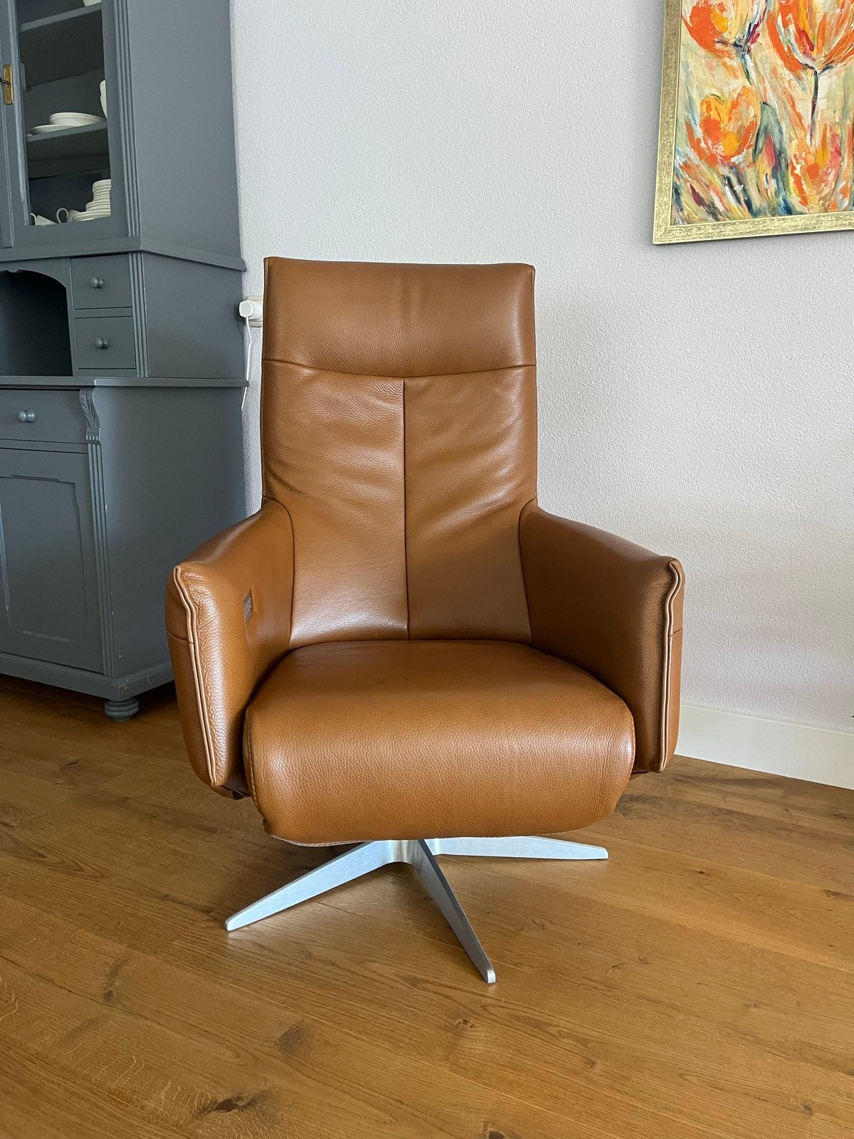 Relaxfauteuil Tibet Leer Oasis 150 - Bakers Zitmeubelen, Huis en Inrichting, Ophalen, Bruin, Leer, Zo goed als nieuw