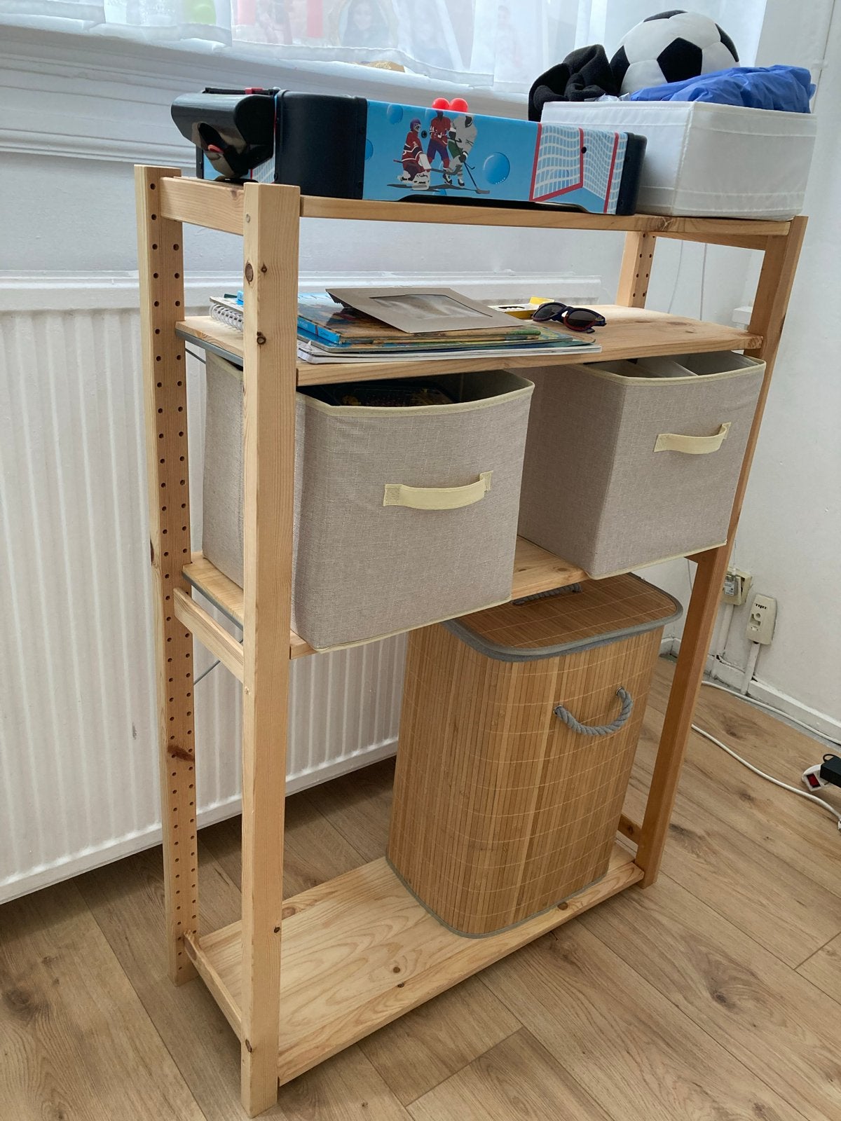 Zo goed als nieuwe IKEA IVAR stellingkast grenen 89x30x124, Ophalen, Zo goed als nieuw