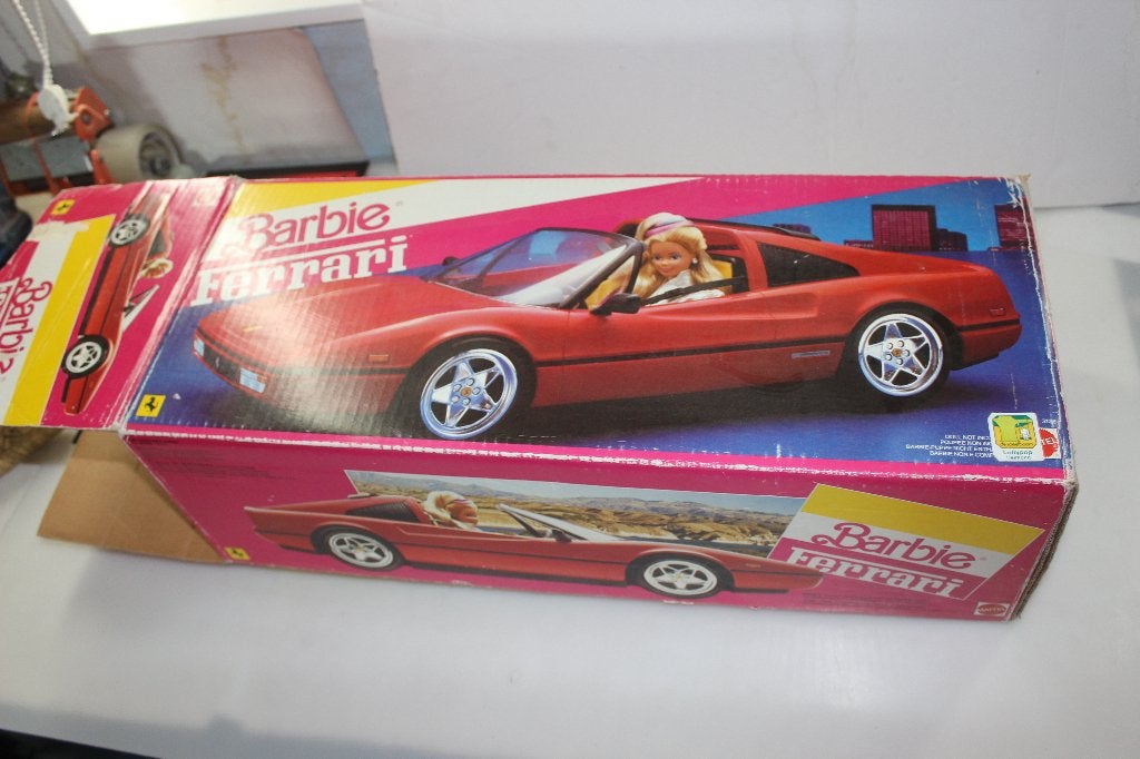 Vintage Barbie Ferrari Speelgoedauto in Doos, Ophalen of Verzenden, Gebruikt, Accessoires