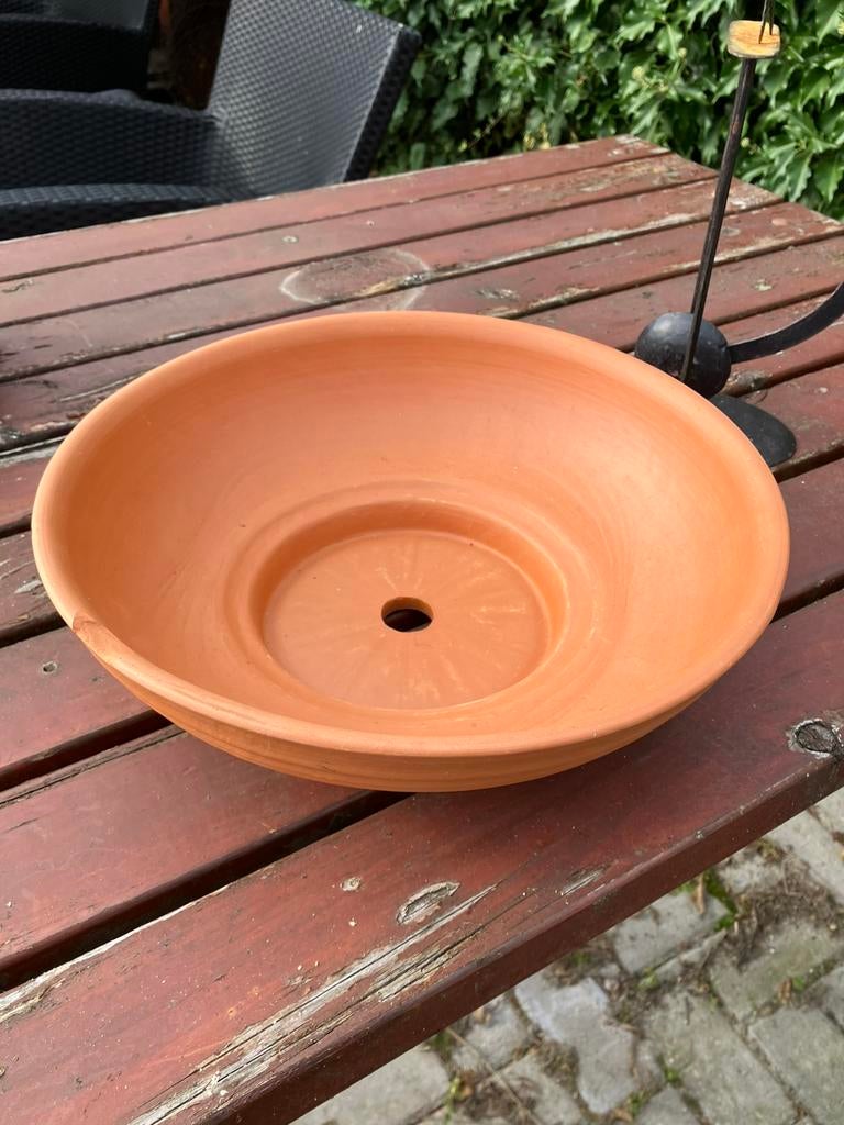 Terracotta buiten bloempot/schaal nieuw, Ophalen
