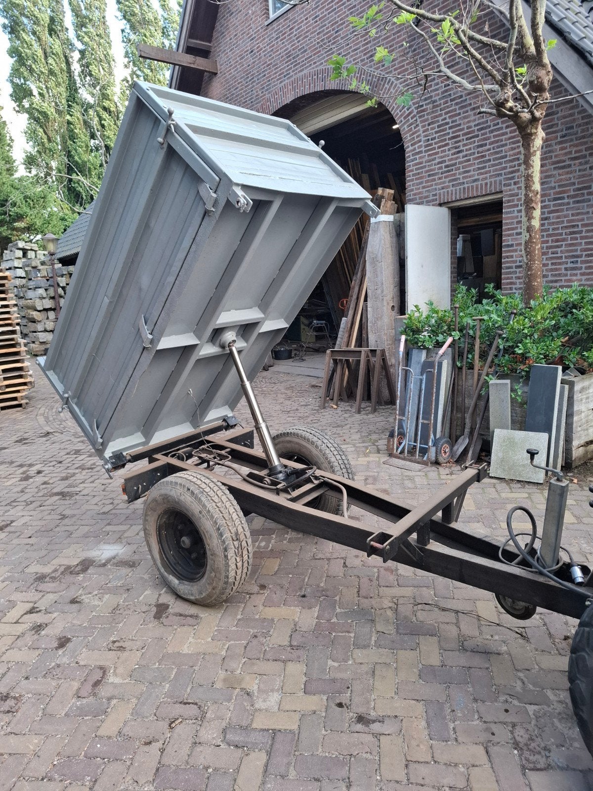 3 zijdige traktor kipper aanhanger zeer nette staat, Auto diversen, Aanhangers en Bagagewagens, Ophalen of Verzenden