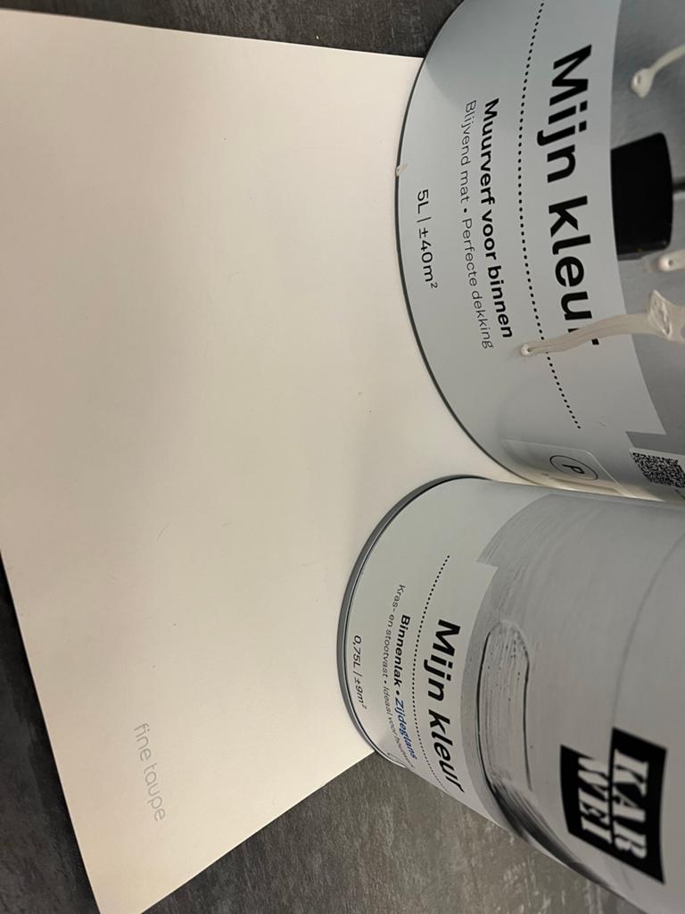 Flexa Fine Taupe Muurverf (5L) & Lak (0.75L) Karwei, 5 tot 10 liter, Beige, Ophalen of Verzenden, Verf