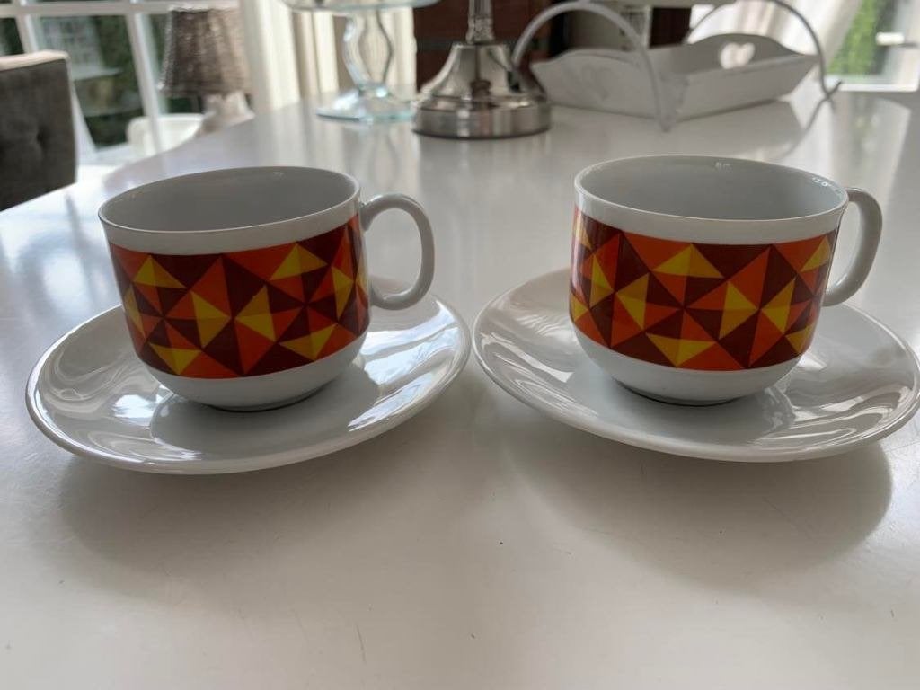Vintage kop en schotel set - West Germany porselein, Overige merken, Vintage, Nieuw, Ophalen of Verzenden