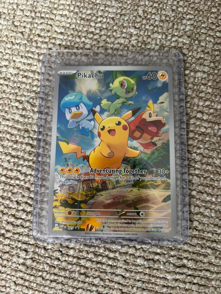Pokemon tcg promo pikachu svp 027, Hobby en Vrije tijd, Verzamelkaartspellen | Pokémon, Ophalen of Verzenden, Losse kaart