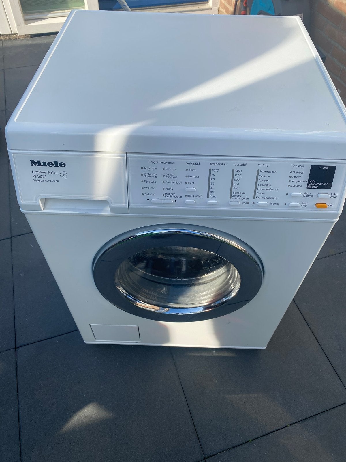 Miele W 3831 SoftCare System Wasmachine, Ophalen, Gebruikt, Voorlader, Wolwasprogramma