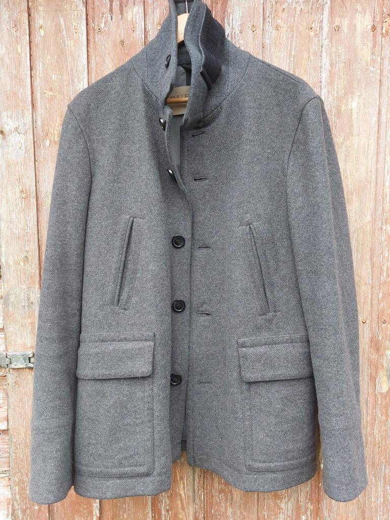 wollen Mantel Burberry Brit maat L, Ophalen of Verzenden, Zo goed als nieuw, Maat 52/54 (L), Grijs