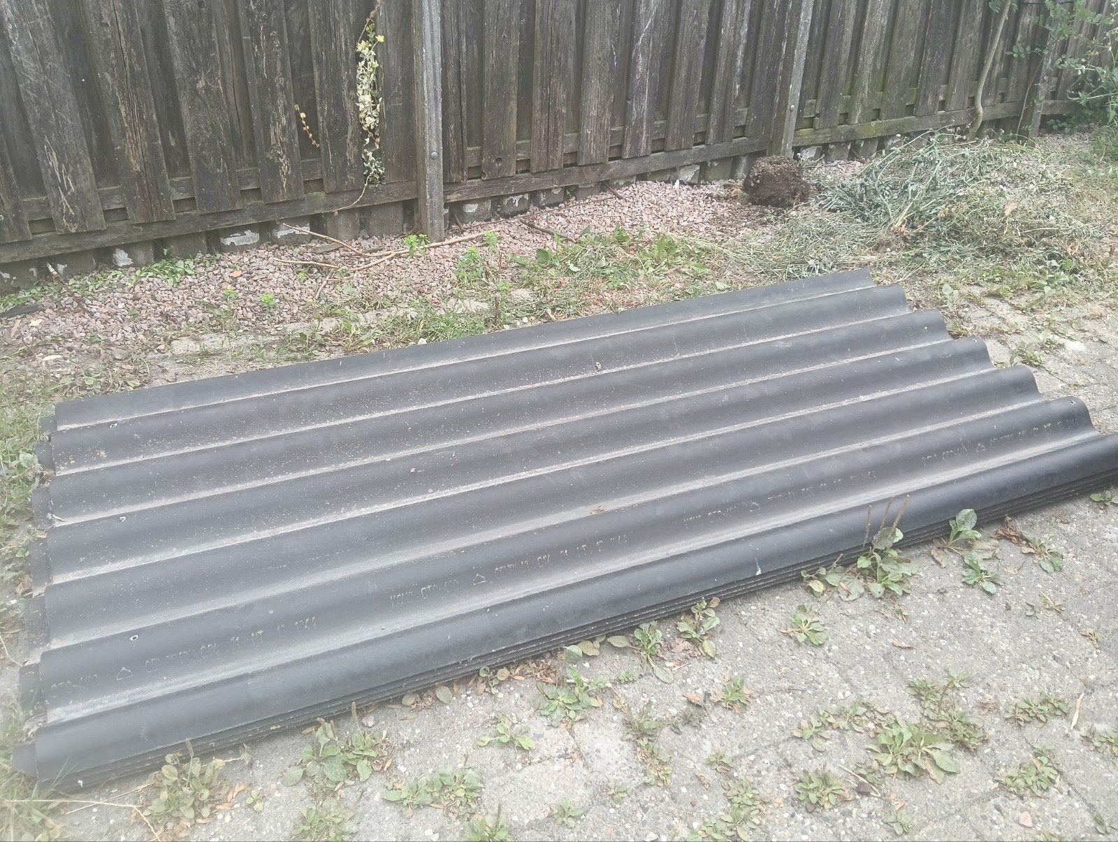 4 vezelcement golfplaten asbestvrij - Cembrit C1X, Ophalen, Gebruikt, Zwart, 15 m² of meer