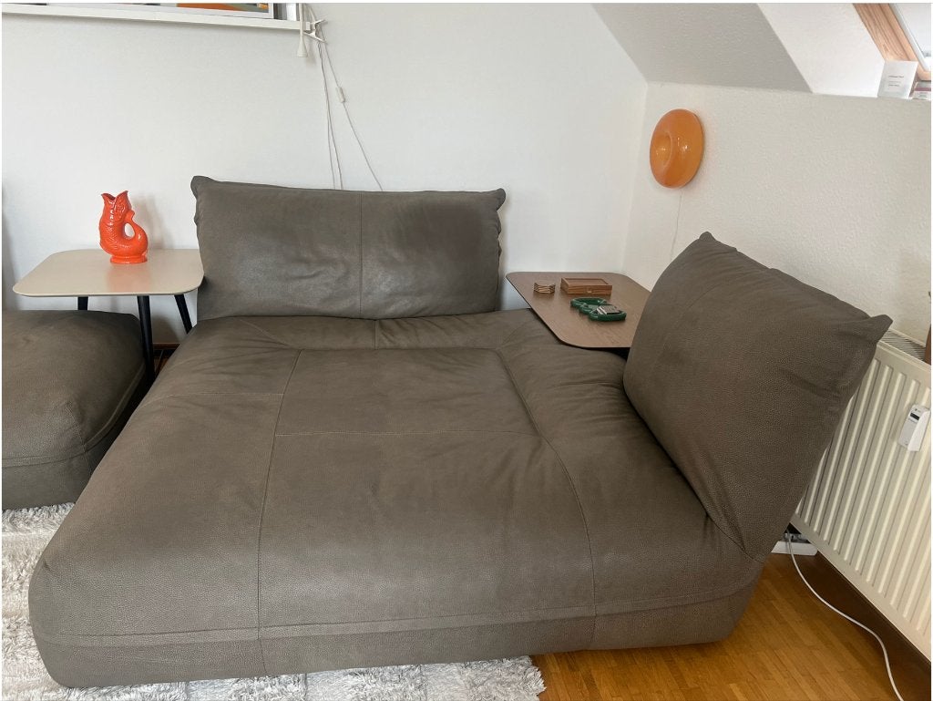 Roche Bobois Octet bank en hoekelement loungen, Ophalen, 125 tot 150 cm, Hoekbank, Leer
