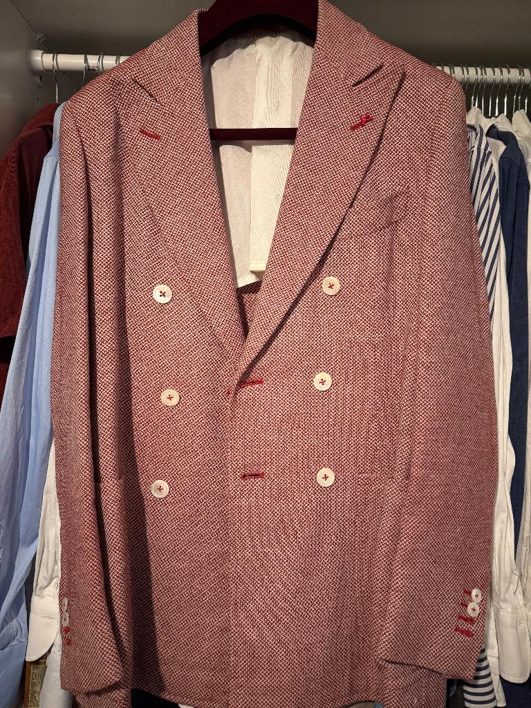 ISAIA double breasted 46, Ophalen, Gedragen, Maat 46 (S) of kleiner, Blauw