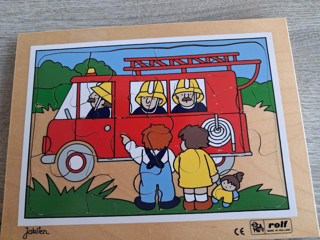 Jaklien rolf puzzel "DE BRANDWEER", Ophalen of Verzenden, 10 tot 50 stukjes