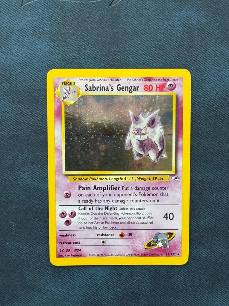 Sabrina's Gengar Pokémon Kaart - Gym Challenge 14/132, Ophalen of Verzenden, Gebruikt, Losse kaart, Foil
