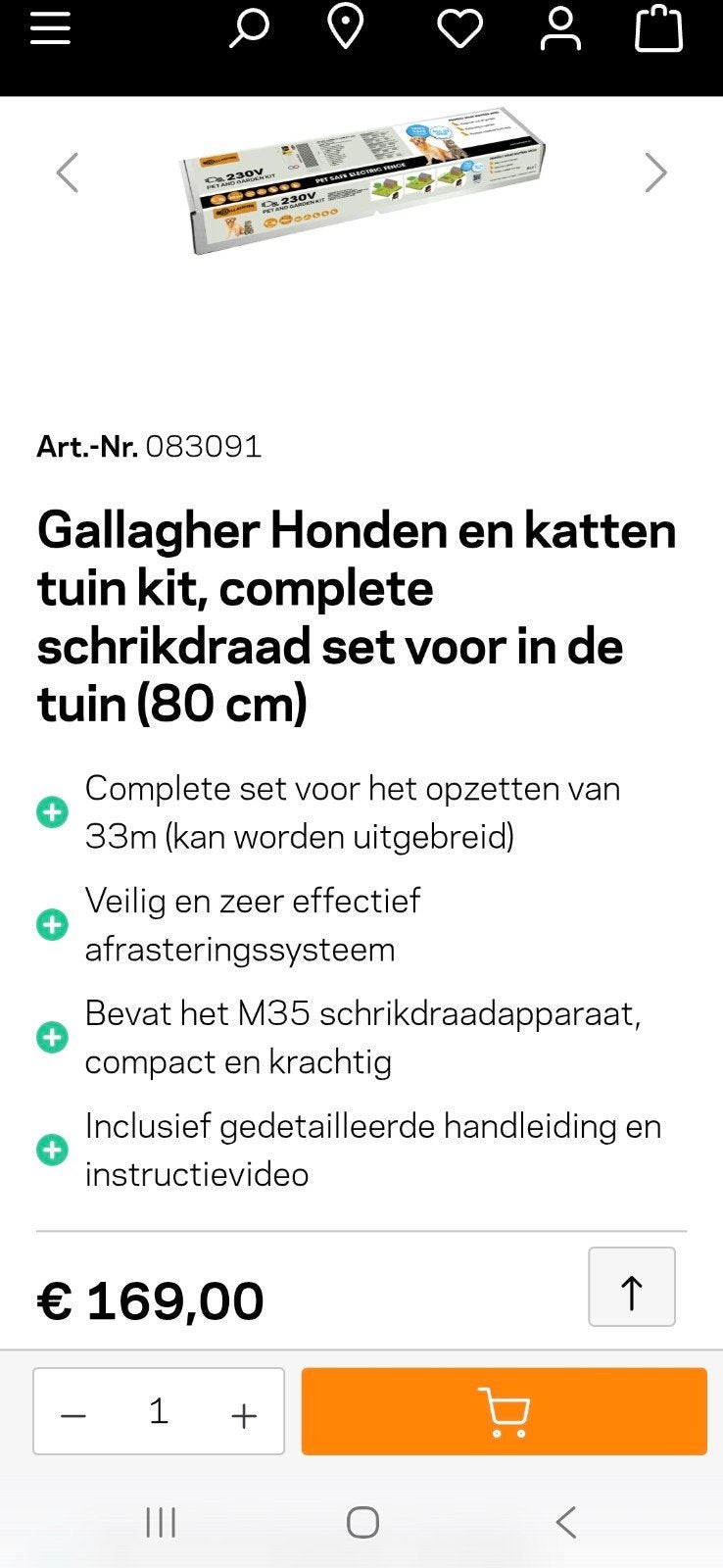 schrikdraad set voor in de tuin