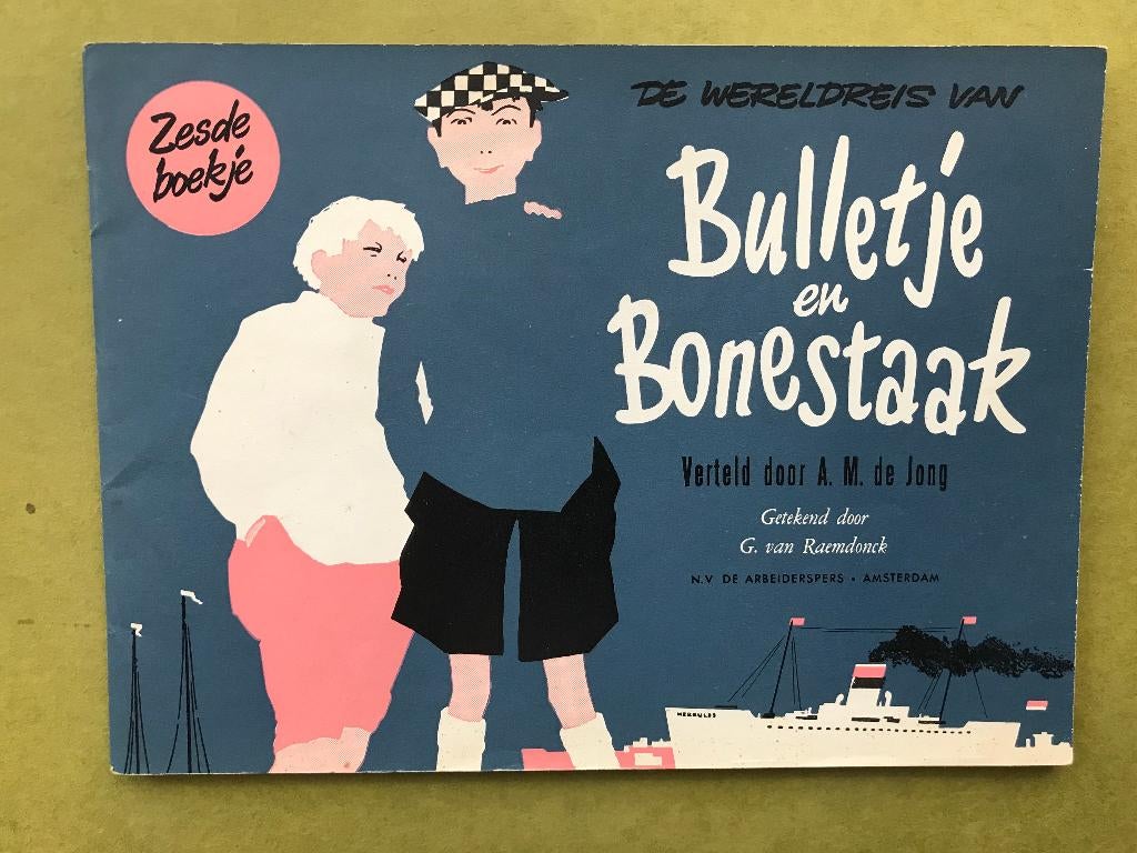 De Wereldreis van Bulletje en Bonestaak, nr. 6, Gelezen, Eén stripboek, Ophalen of Verzenden, A.M. de Jong