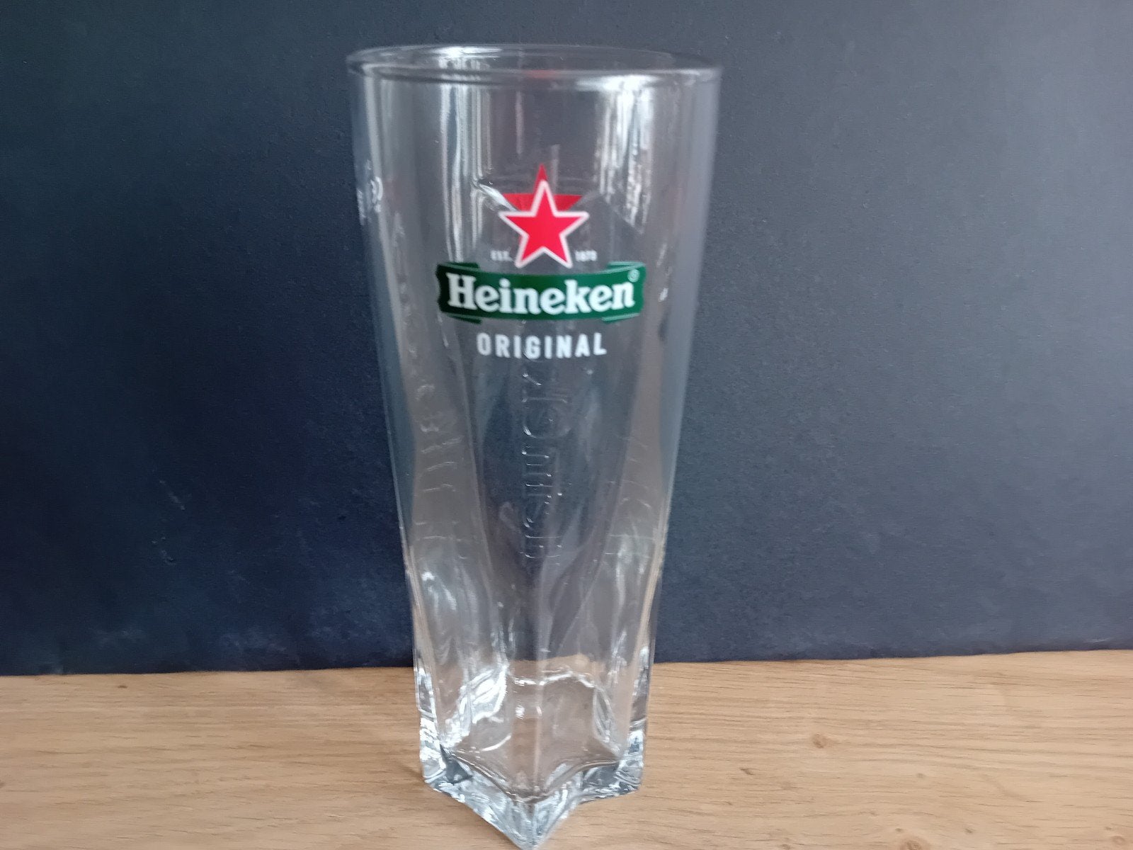 Heineken pint stervoet glas, Ophalen of Verzenden, Zo goed als nieuw, Glas of Glazen, Heineken