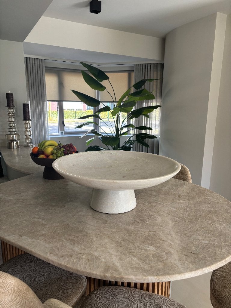 Super gave grote marmeren schaal, Huis en Inrichting, Ophalen, Overige materialen, Schaal, Rond