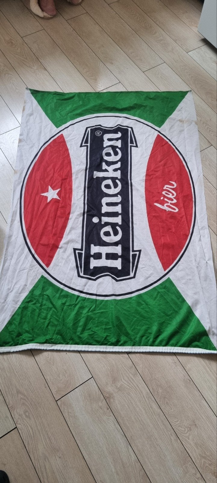 Vintage Heineken Bier Vlag – Perfect voor Mancave of Keet!, Ophalen of Verzenden