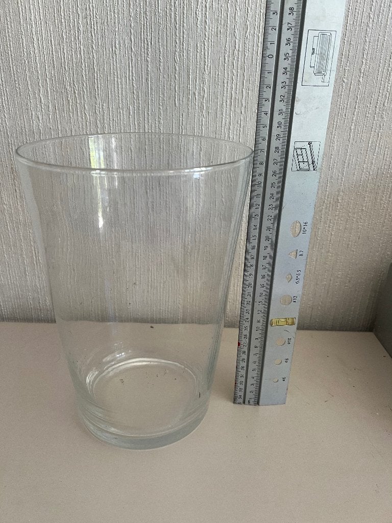 rozen vaas   28 cm, Ophalen, Zo goed als nieuw, Glas, 28 cm