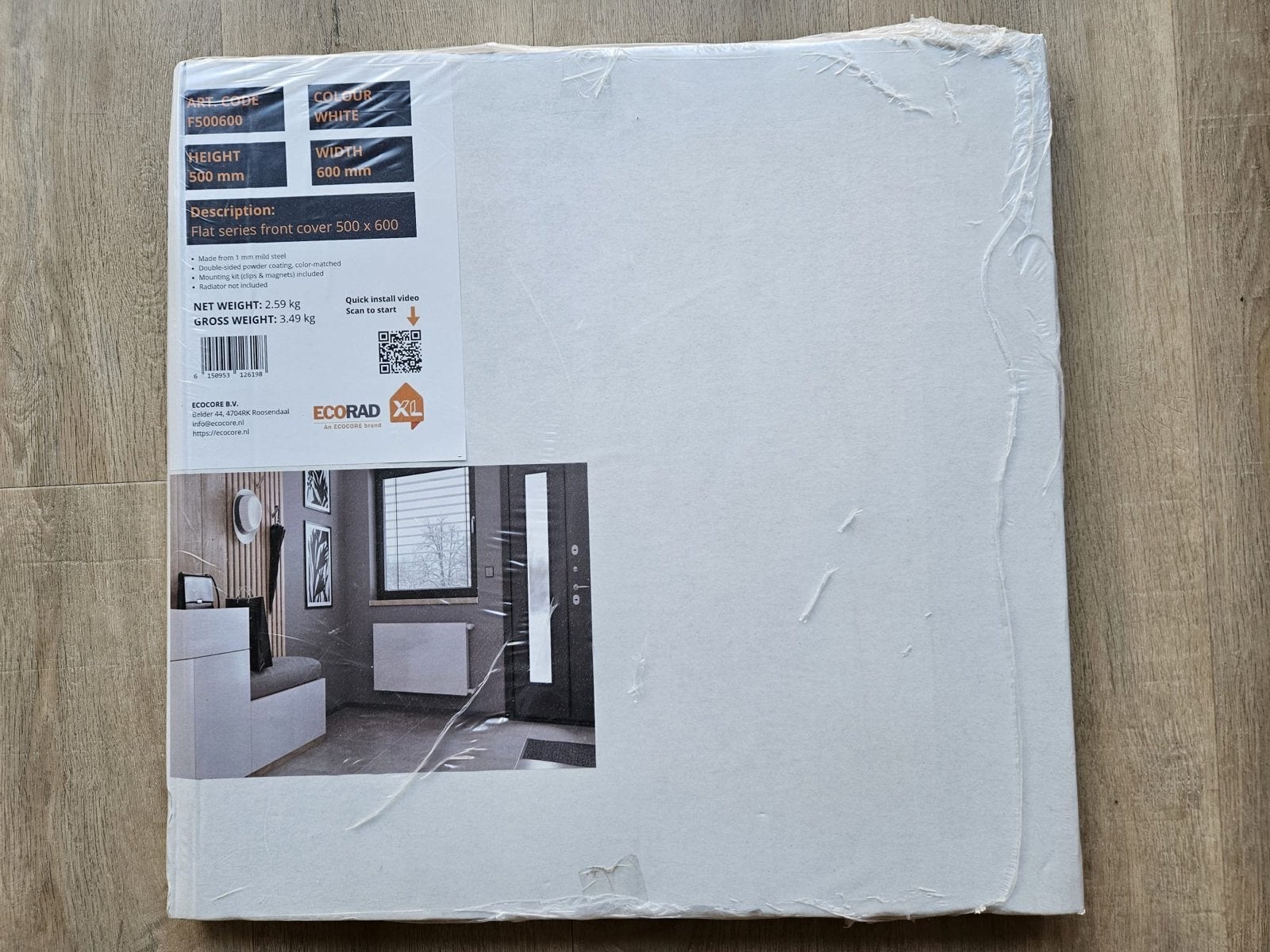 Te koop EcoRad 4 vlakke radiator500x600 T11 - 592 watt, 30 tot 80 cm, Radiator, Nieuw, Ophalen of Verzenden