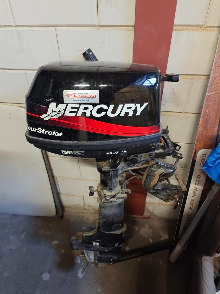 Mercury 5pk Buitenboordmotor - 4-takt, Ophalen, Gebruikt, 5 tot 10 pk, Viertaktmotor