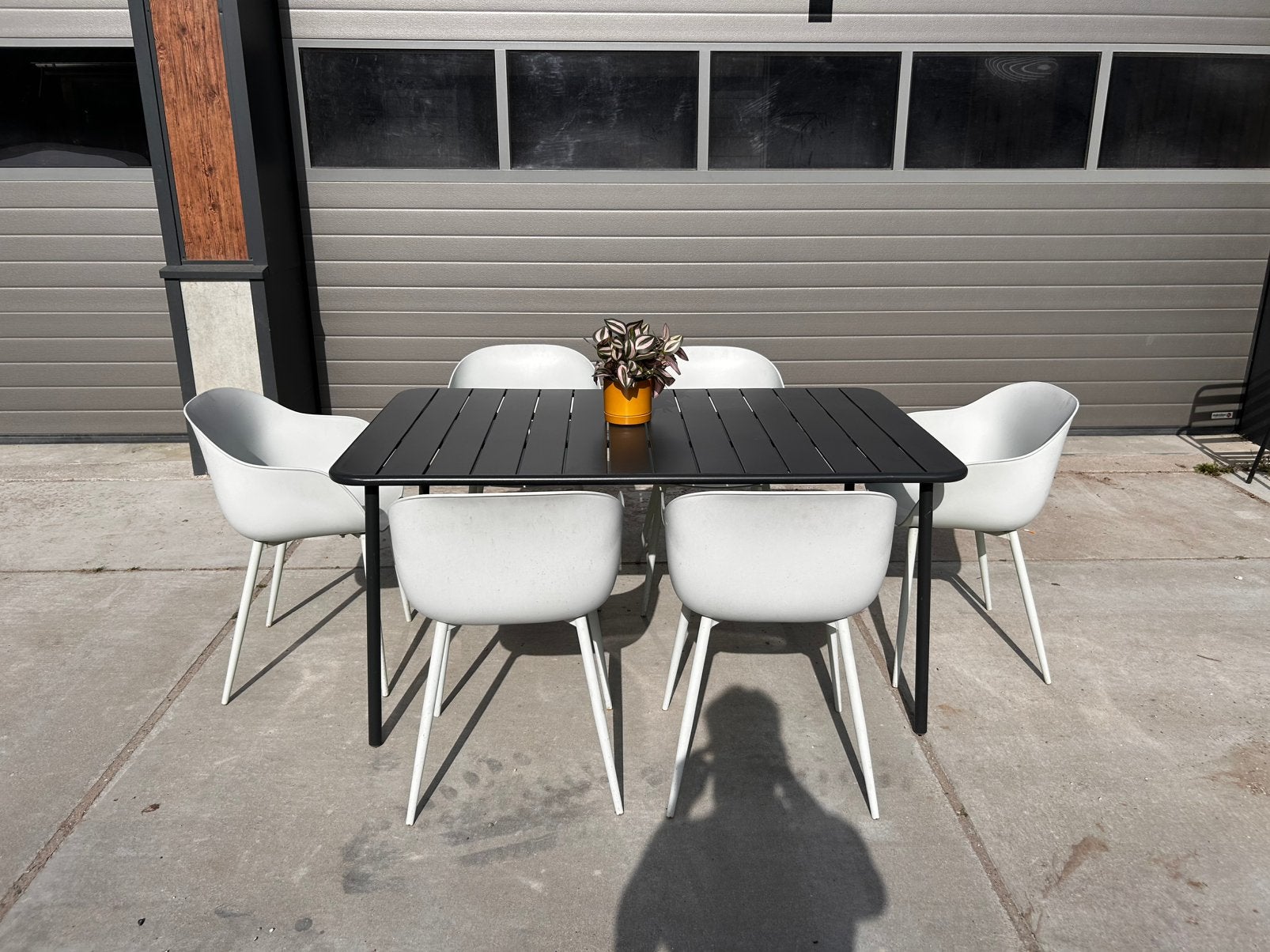 Leuke aluminium tuinset met 6 comfortabele kuipstoelen, Tuin en Terras, Ophalen, ., 6 zitplaatsen, Aluminium