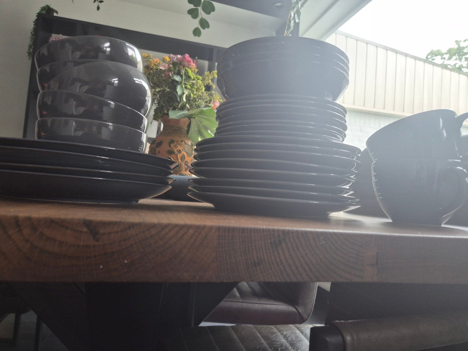 Servies: Borden en Kommen van Action en Jumbo, Huis en Inrichting, Keuken | Servies, Ophalen, Gebruikt, Effen, Compleet servies