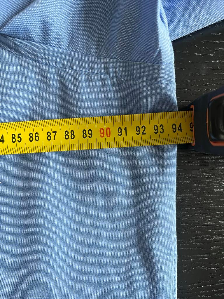 JP Heren overhemd korte mouw 8XL blauw 100% katoen, Ophalen of Verzenden, Gedragen, Blauw, Overige halswijdtes
