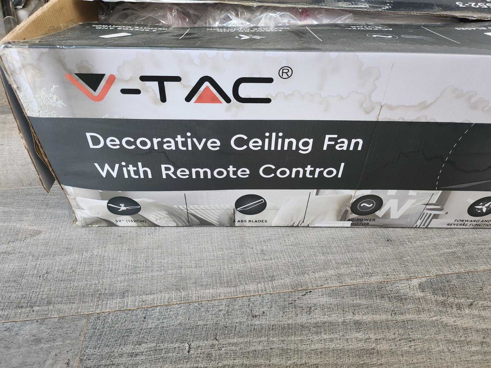 V-TAC VT-6552-3 Plafondventilator, Ophalen, Nieuw, Metaal, Modern, Functioneel