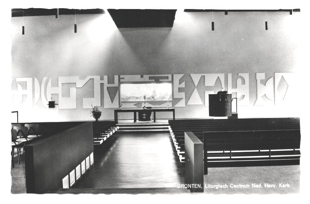 988516 Dronten Liturgisch Centrum N H Kerk 1967 Wederopbouw