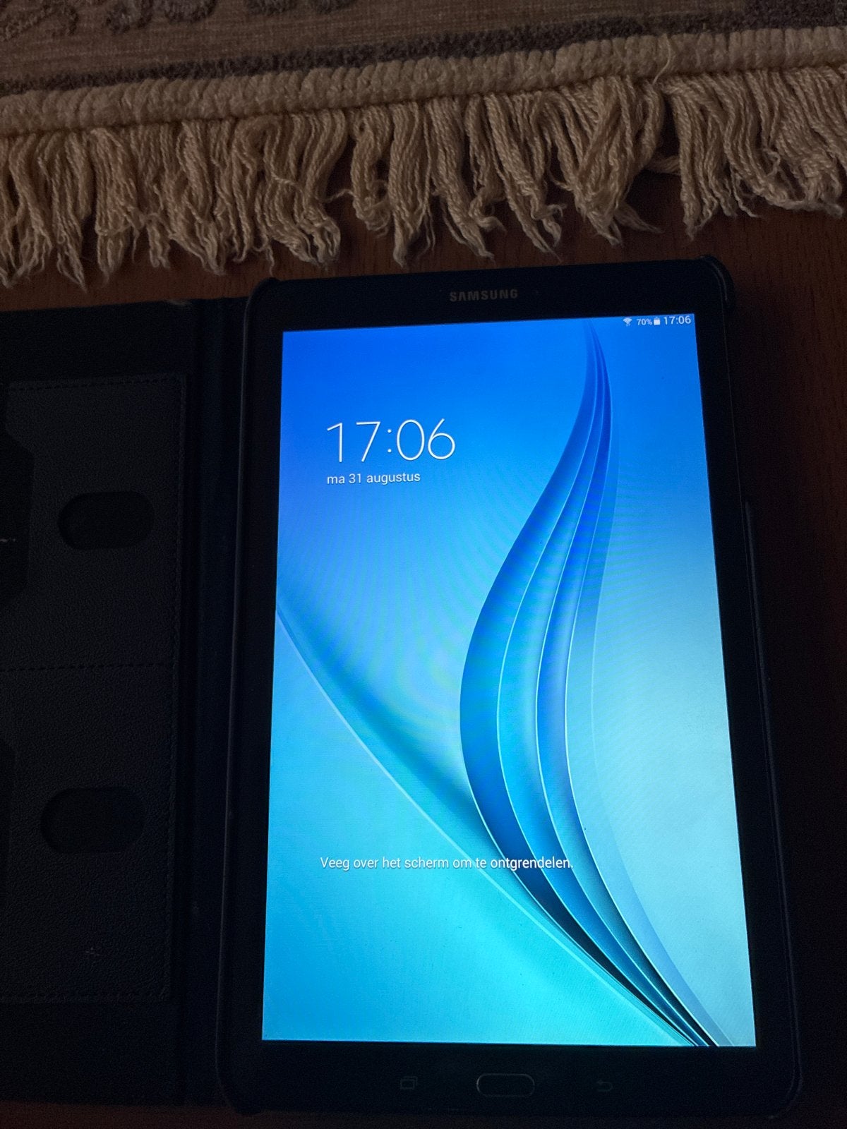 Samsung tablet met hoesje, 10 inch, Gebruikt, 32 GB, Ophalen of Verzenden