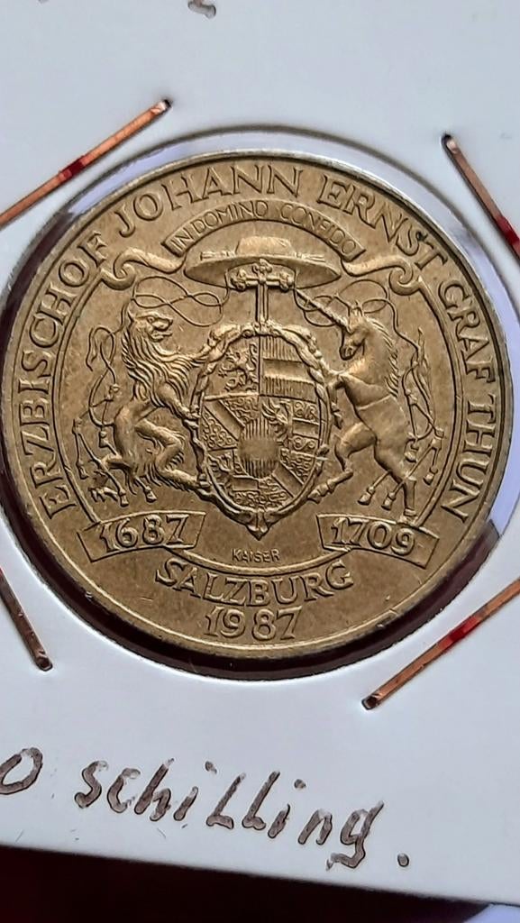 Oostenrijk 20 schilling 1992 "300 years Accession of Arcbish, Ophalen of Verzenden, Oostenrijk, Losse munt