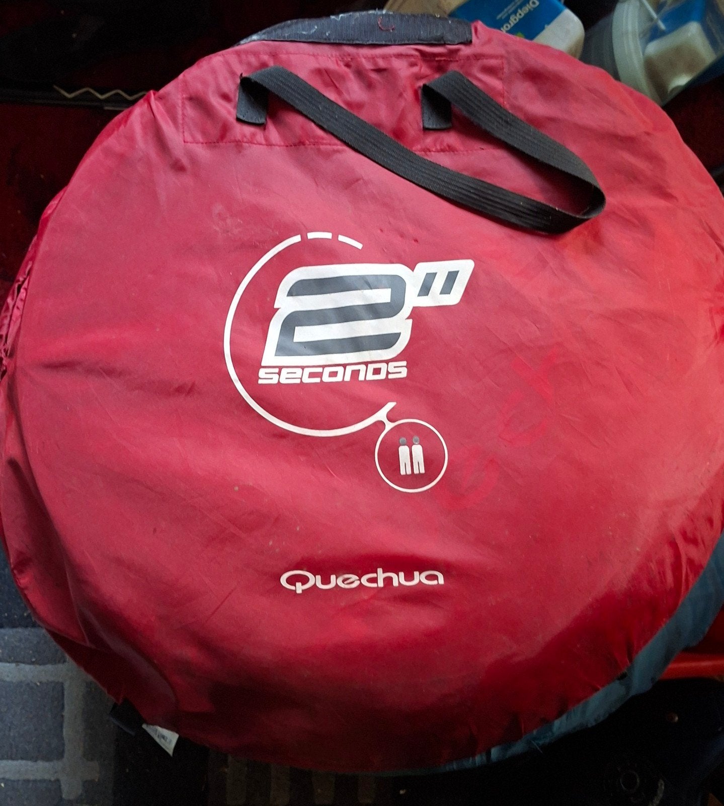 Quechua 2 Seconds II Pop-up Tent - 2 Personen, Caravans en Kamperen, Ophalen of Verzenden, Gebruikt, Tot en met 2