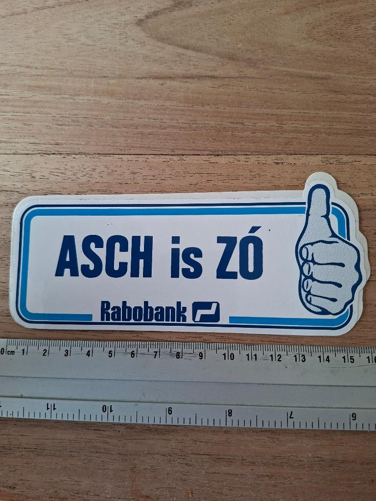 Sticker Asch, Ophalen of Verzenden, Zo goed als nieuw, Bedrijf of Vereniging