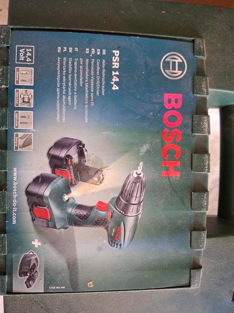 Bosch PSR 14,4 accuboormachine (accu's defect), Ophalen, Gebruikt, Variabele snelheid, Boor- en Schroefmachine