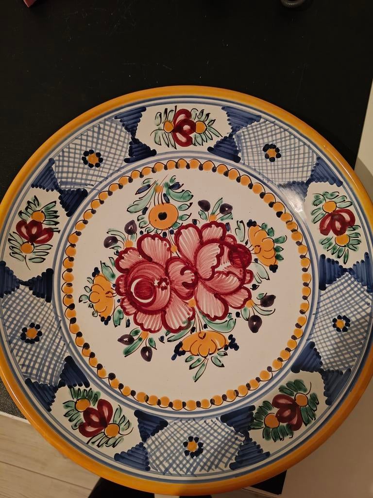Modra bord decoratief vintage, Ophalen of Verzenden