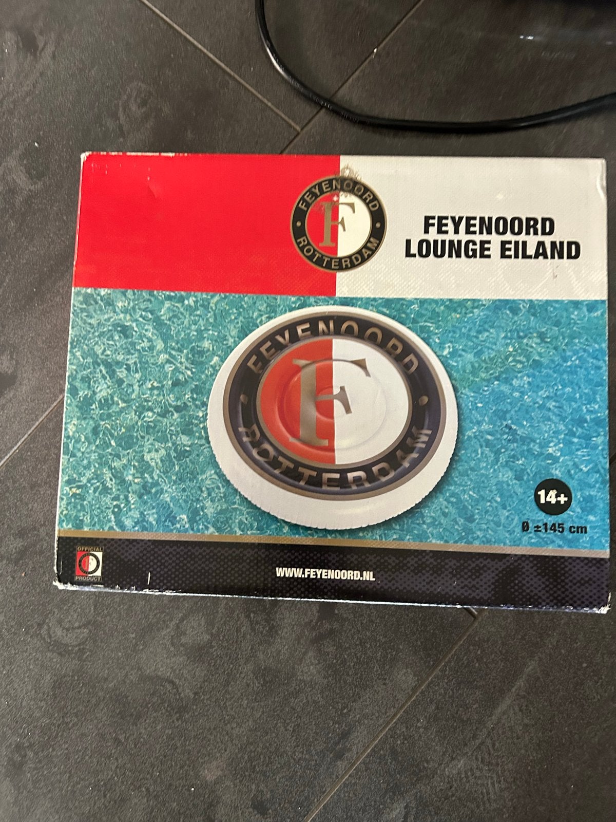Feyenoord Lounge Eiland waterluchtbed band zwembad, Ophalen of Verzenden