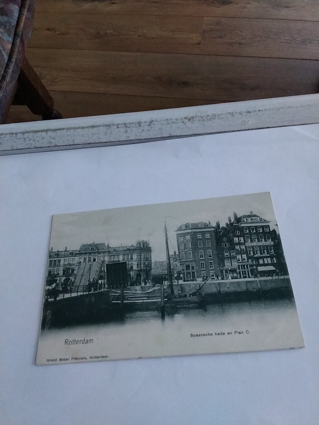 Oude briefkaart Rotterdam Spaanse kade en Plan C, Ophalen of Verzenden