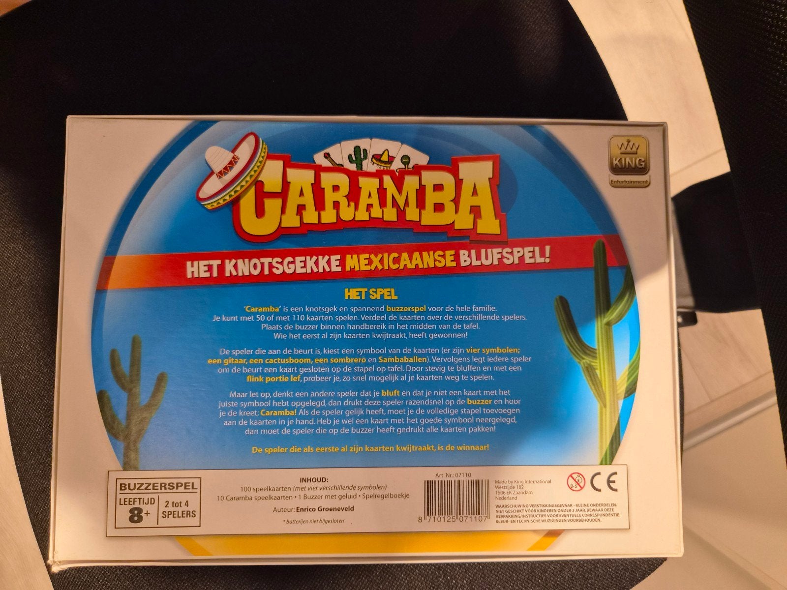 Caramba: Het knotsgekke Mexicaanse blufspel!, Drie of vier spelers, Ophalen of Verzenden, Zo goed als nieuw, King