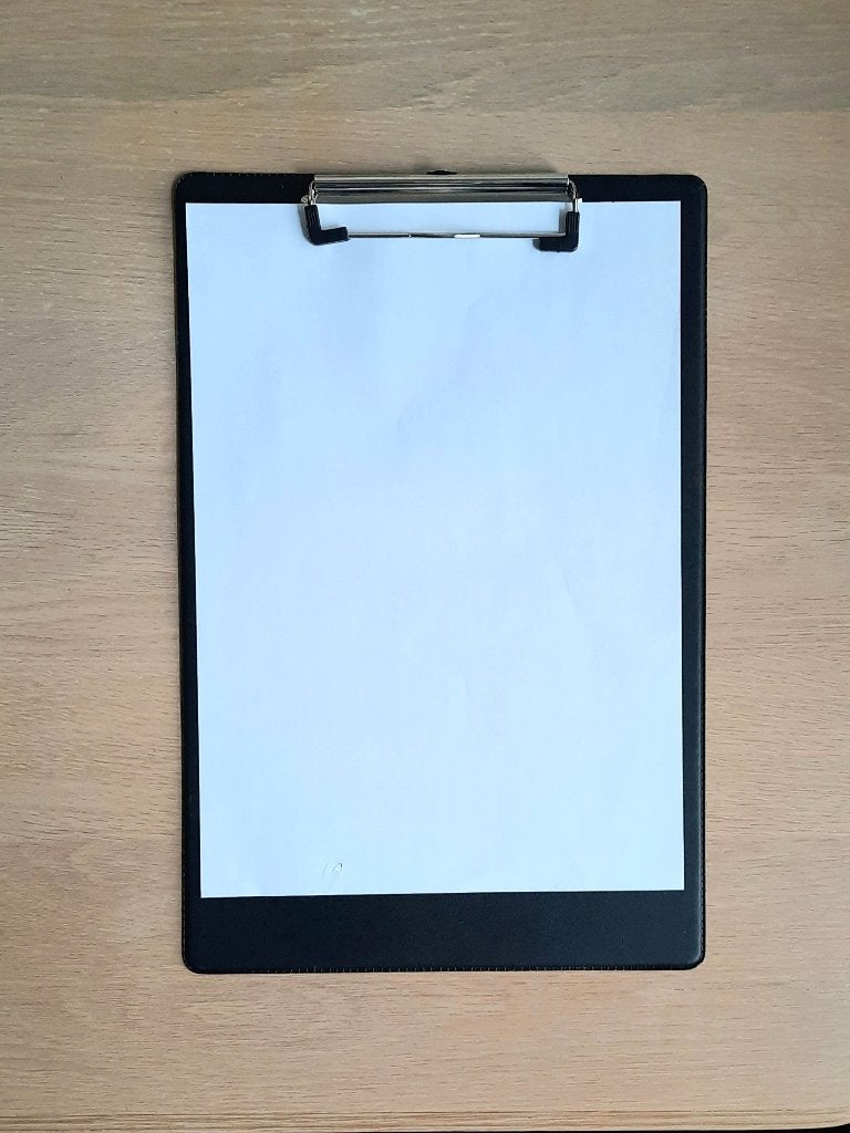 NIEUW Zwart KLEMBORD CLIPBOARD 34,5 x 22,5 x 1,0 cm, Ophalen of Verzenden, Nieuw