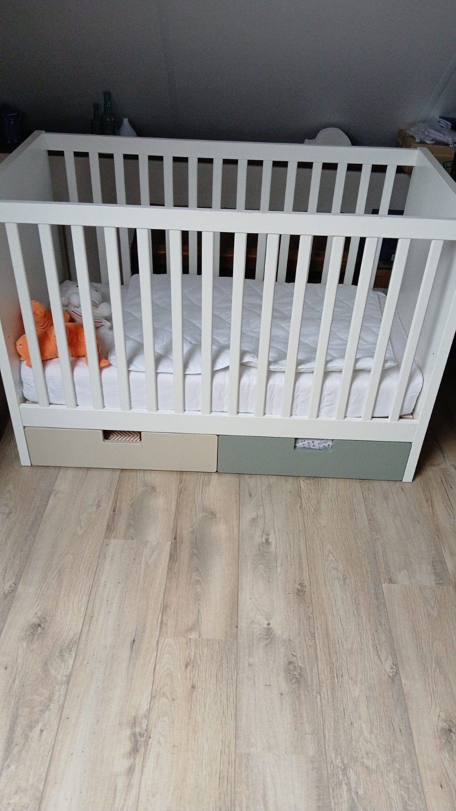 ledikant met 2 lades en matras, Ophalen, Zo goed als nieuw, Ledikant